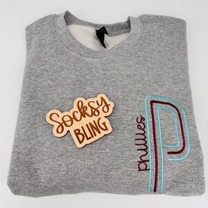 Embroidered Retro Unisex Phillies Sweatshirt Design~ Philadelphia Sports Fan